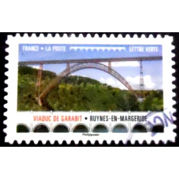 Imagem do selo da França de 2017 Viaduc de Garabit