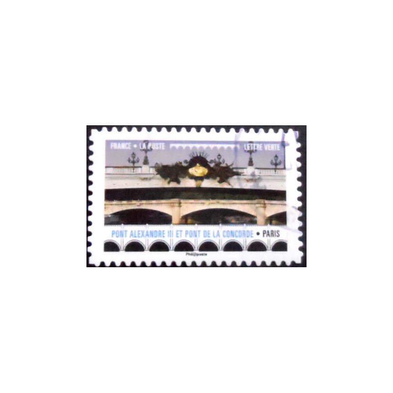 Imagem do selo da França de 2017 Ponts de Paris