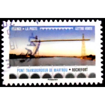 Imagem do selo da França de 2017 Pont Transbordeur Rochefort