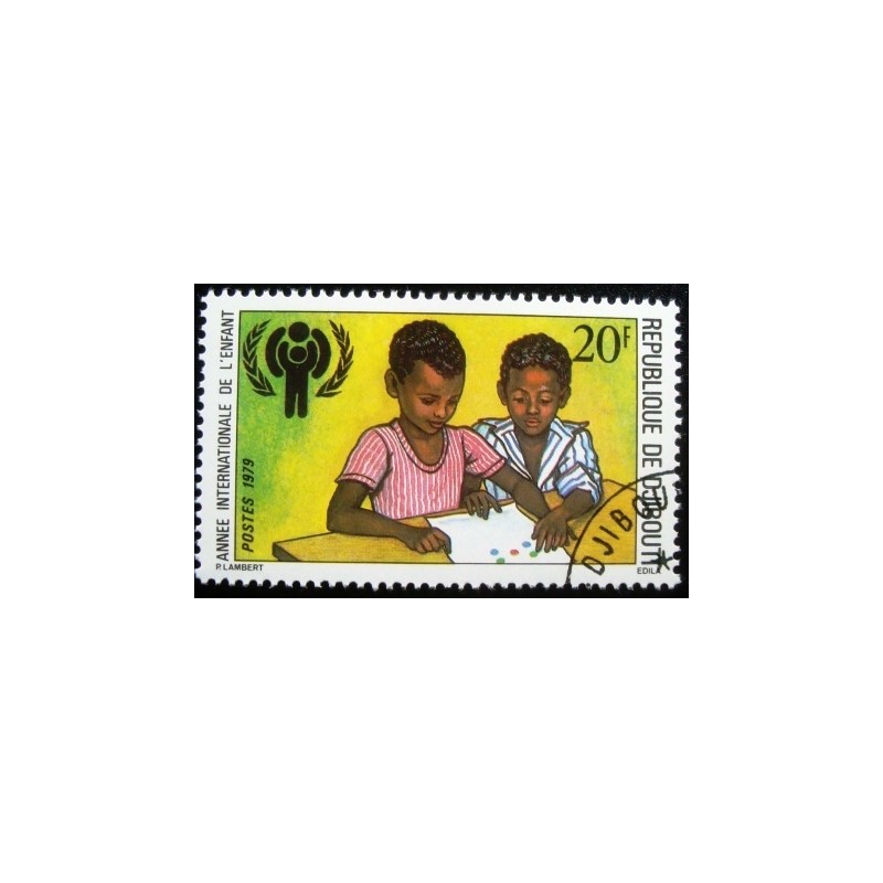 Imagem do selo postal de Djibouti 1979 International Year of the Child NCC