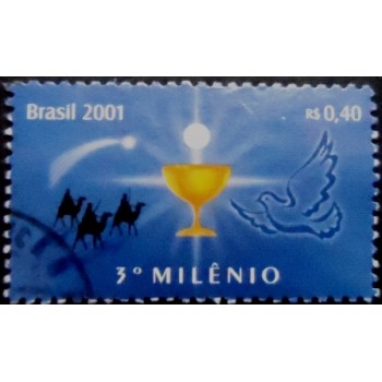 Imagem do selo postal do Brasil de 2001 Christian Symbols