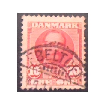 Imagem do selo postal da Dinamarca de 1907 King Frederik VIII U