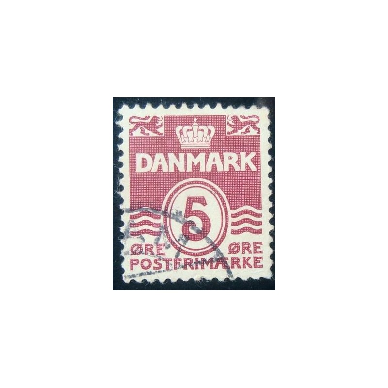 Imagem do selo postal da Dinamarca de 1938 Figure 'wave'- type 5