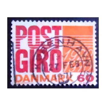 Imagem do selo postal da Dinamarca de 1970 Postgiro