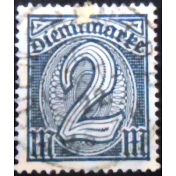 Imagem do selo postal da Alemanha Reich de 1922 Official Stamp 2