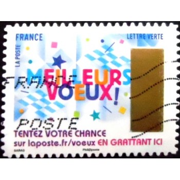 Imagem do selo postal da França de 2017 Timbre à gratter