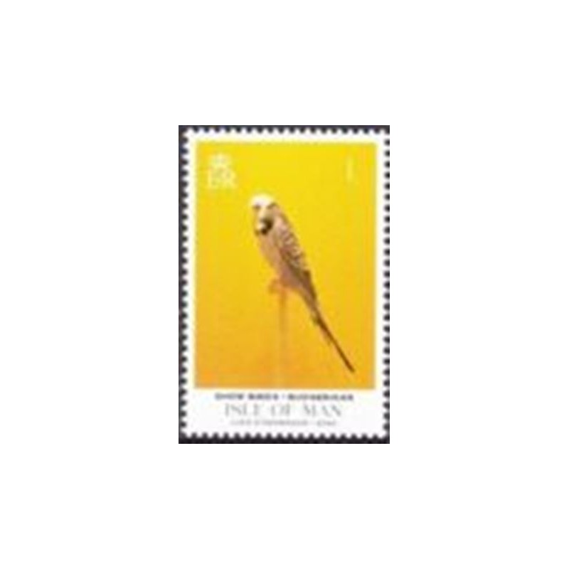 Imagem do selo postal da Ilha de Man de 2021 Budgerigar