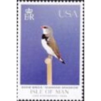 Imagem do selo postal da lha de Man de 2021 Diamond Sparrow