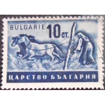 Selo postal da Bulgária de 1941 Peasant