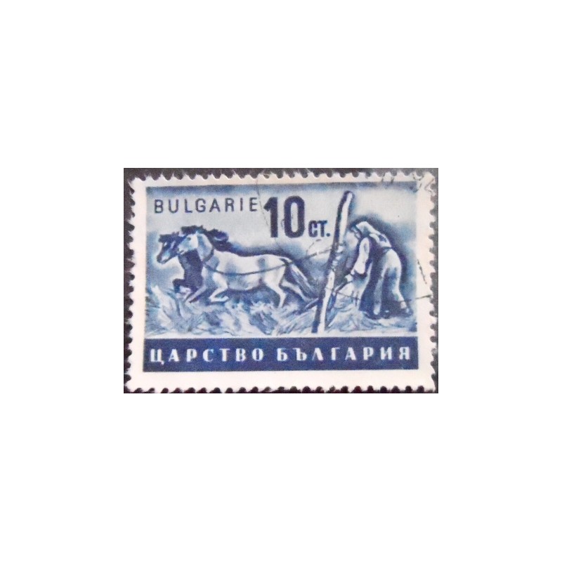 Selo postal da Bulgária de 1941 Peasant