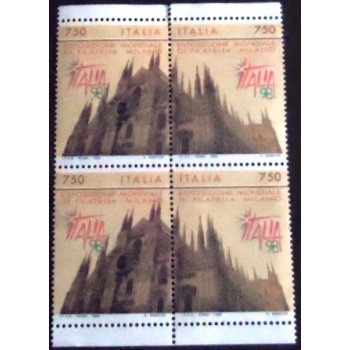 Imagem da quadra de selos da Italia 98 International Stamp Exhibition