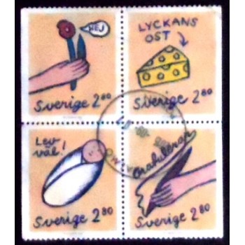 Imagem da série de selos postais da Suécia de 1992 Greetings Stamps