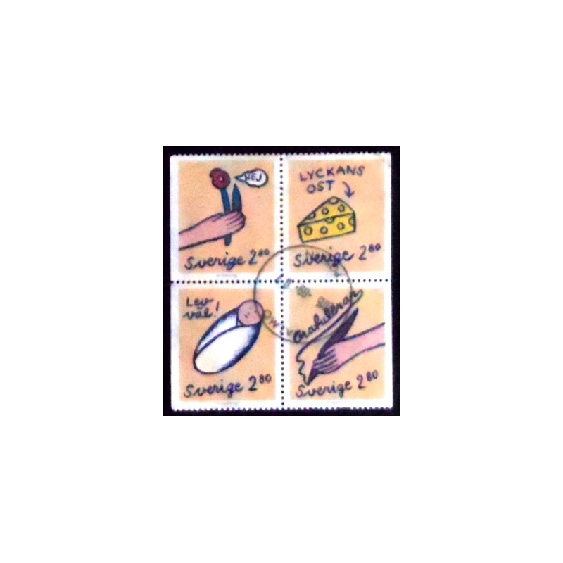 Imagem da série de selos postais da Suécia de 1992 Greetings Stamps