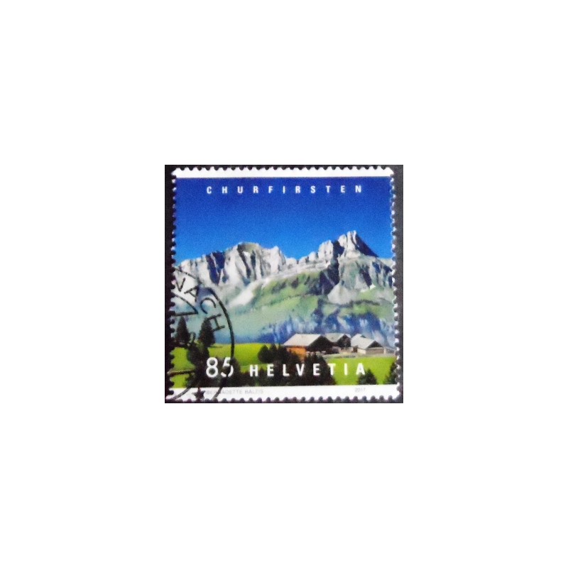 Imagem do selo postal da Suíça de 2017 Selun & Fruemse