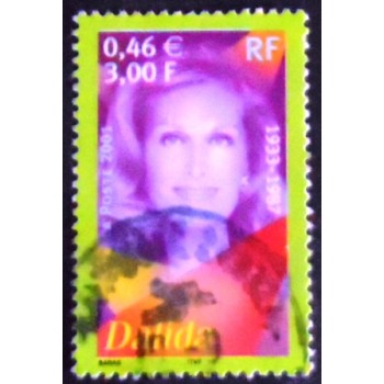 Imagem do selo postal da França de 2001 Dalila