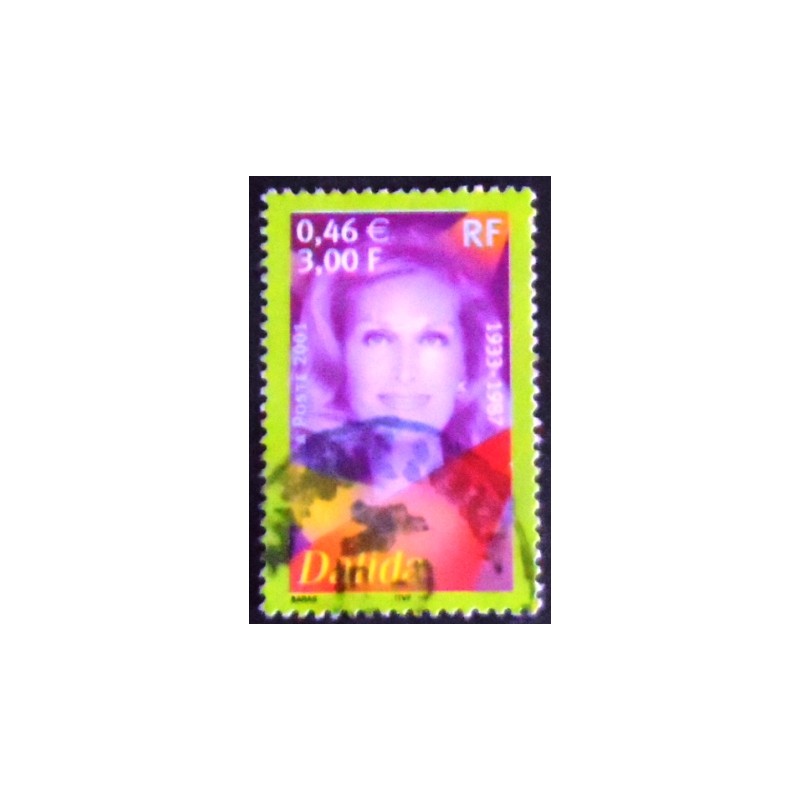 Imagem do selo postal da França de 2001 Dalila