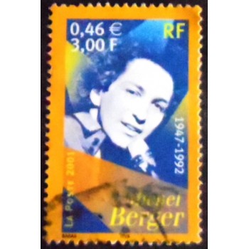 Imagem do selo postal da França de 2001 Michel Berger