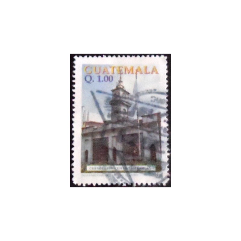 Imagem do selo postal da Guatemala de 1997 Central American Services Building