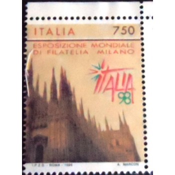 Imagem do selo postal da Itália de 1996 Italia 98 International Stamp Exhibition