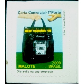 Imagem do selo postal do Brasil de 2009 Malote