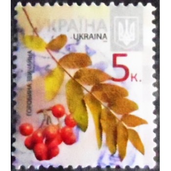Imagem do selo postal da Ucrânia de 2016 European Rowan 5 U