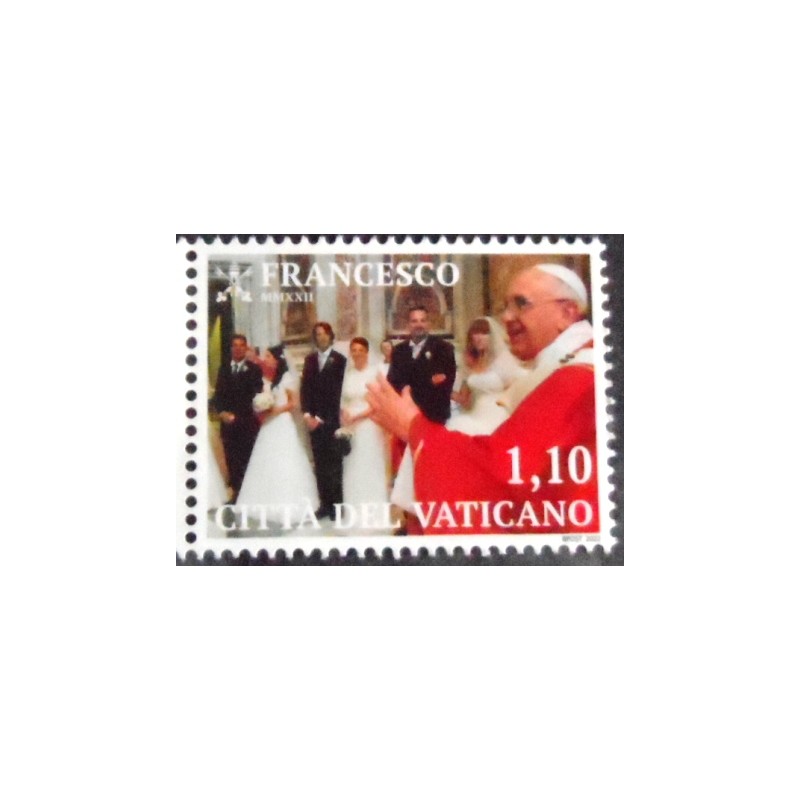 Imagem do selo postal do Vaticano de 2022 Pope Francis 1,10