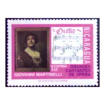imagem do selo postal da Nicarágua de 1975 Giovanni Martinelli