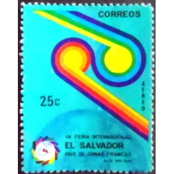 Imagem do selo postal de El Salvador de 1976 Fair Emblem