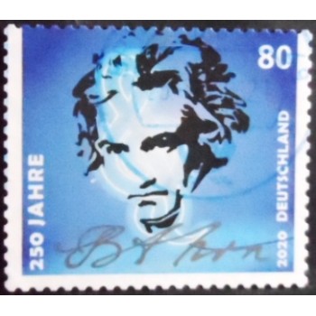 Imagem do selo postal da Alemanha de 2020 Ludwig von Beethoven