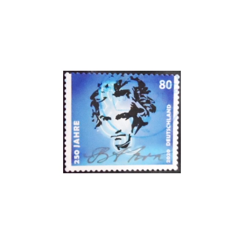 Imagem do selo postal da Alemanha de 2020 Ludwig von Beethoven