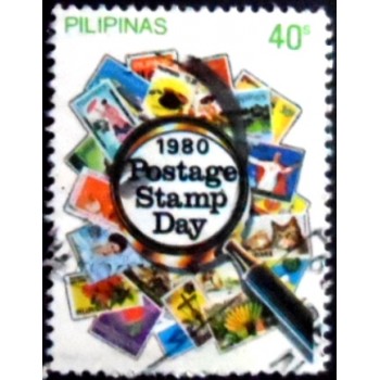 Imagem similar à do selo postal das Filipinas de 1980 Stamp Day 40 U