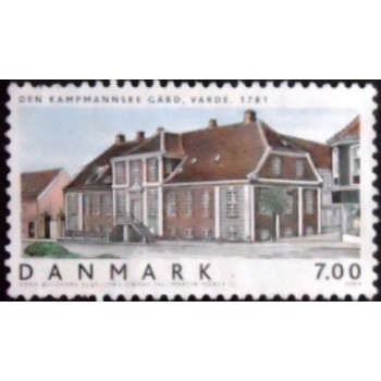 Imagem do selo postal da Dinamarca de 2004 Danish Houses