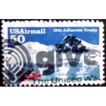 Imagem do selo postal dos Estados Unidos de 1991 U.S.S. Glacier