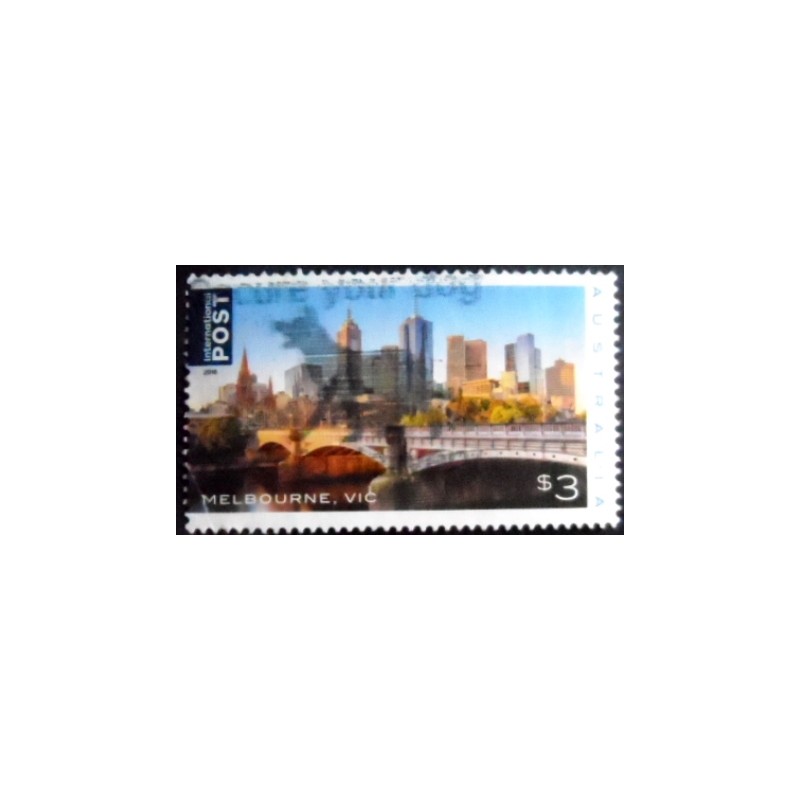 Imagem do selo postal da Austrália de 2018 Beautiful Cities