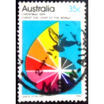 Imagem do selo postal da Austrália de 1972 Christmas 1972