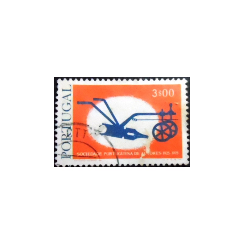 Imagem do selo postal de Portugal de 1976 Pen Nib as Plowshare