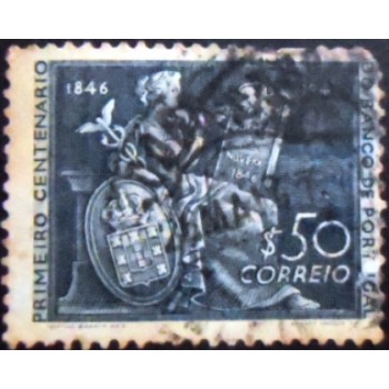 Imagem do selo postal de Portugal de 1946 Allegoric Figure