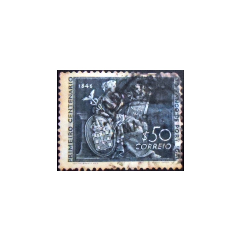 Imagem do selo postal de Portugal de 1946 Allegoric Figure