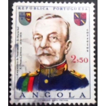 Imagem do selo postal da Angola de 1970 Marshall Carmona portrait