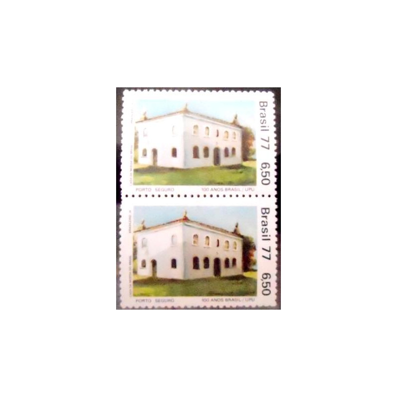 Imagem do par de selos postais anunciada