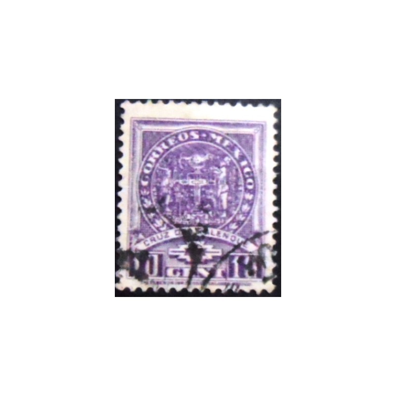 Imagem do selo postal do México de 1944 Cross of Palenque
