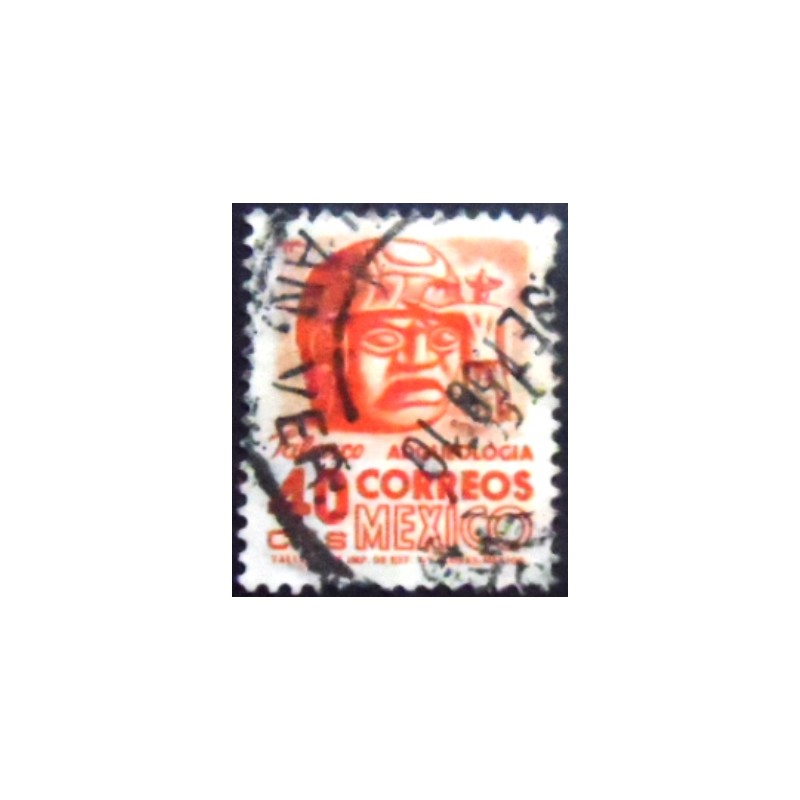 Imagem similar à do selo postal do México de 1953 Stone Head Tabasco