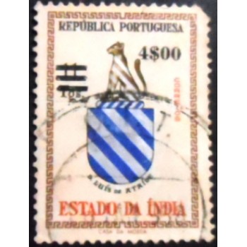 Imagem do selo postal da Índia Portuguesa de 1959 D. Luis de Ataíde
