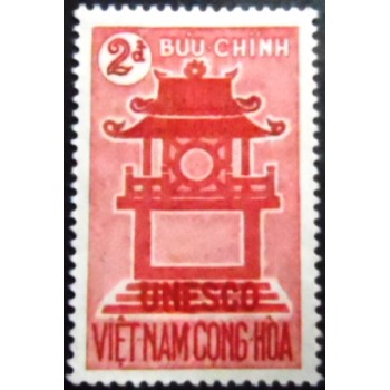 Imagem do slo postal do Vietnam do Sul de 1961 Khuê Văn Các
