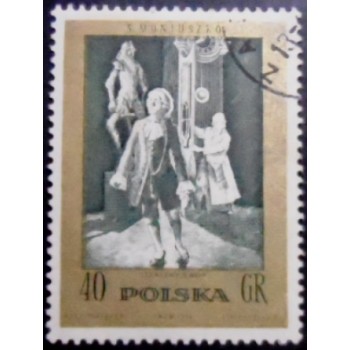 Imagem do selo postal da Polônia de 1972 The Haunted Manor