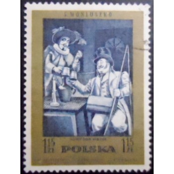 Imagem do selo postal da Polônia de 1972 The New Don Quixote