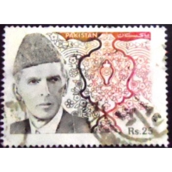 Imagem do selo postal de Paquistão de 1994 Mohammed Ali Jinnah U 25
