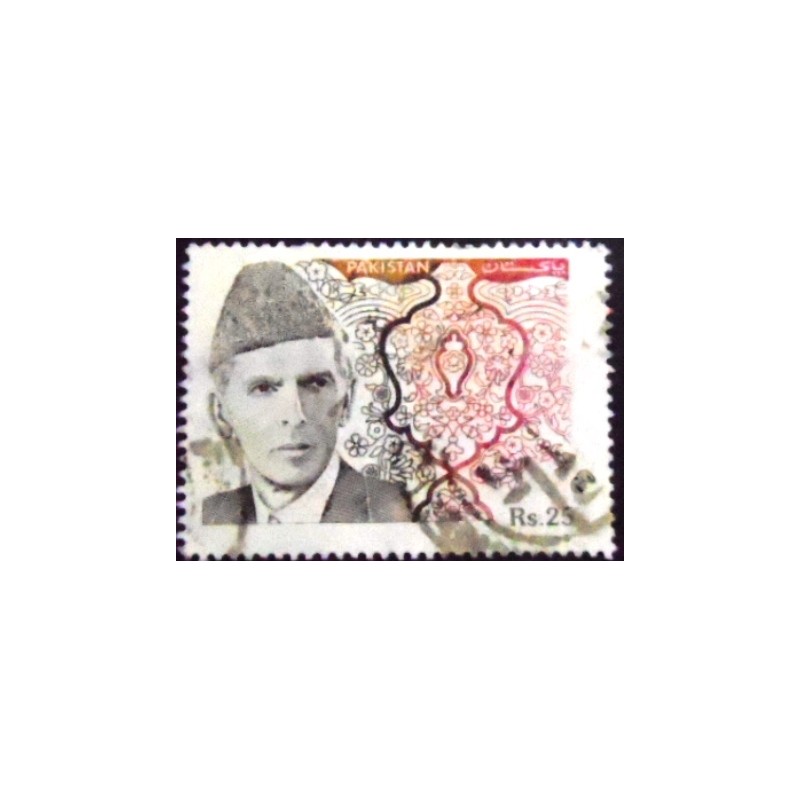 Imagem do selo postal de Paquistão de 1994 Mohammed Ali Jinnah U 25