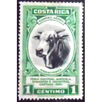 Imagem do selo postal de Costa Rica de 1950 Stock Bull 1