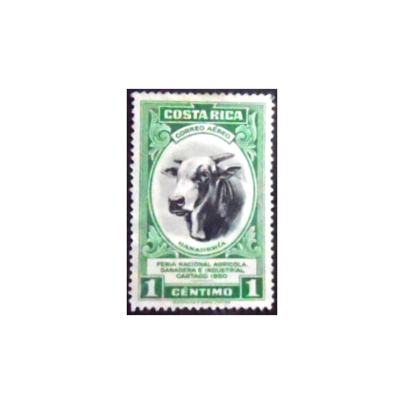 Imagem do selo postal de Costa Rica de 1950 Stock Bull 1
